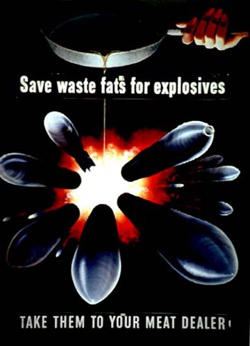 Save waste fats for explosives poster