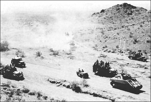 Patton on desert maneuvers